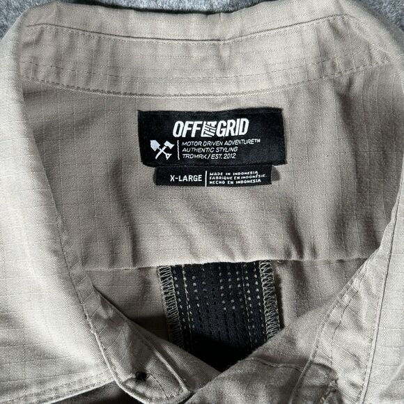 Off The Grid Shirt Men's XL Short Sleeve Heavy Ripstop Thunderbolt Outdoors - Picture 4 of 4